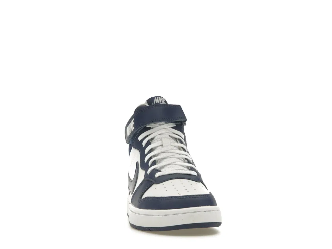 Детские кроссовки с высоким берцем Nike Court Borough Mid 2 Nike, White/Blue Void/Signal Blue — фото 2