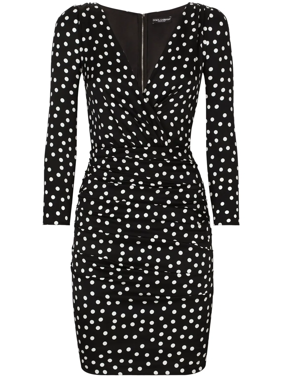 Dolce & Gabbana Мини-платье шелковое, черное