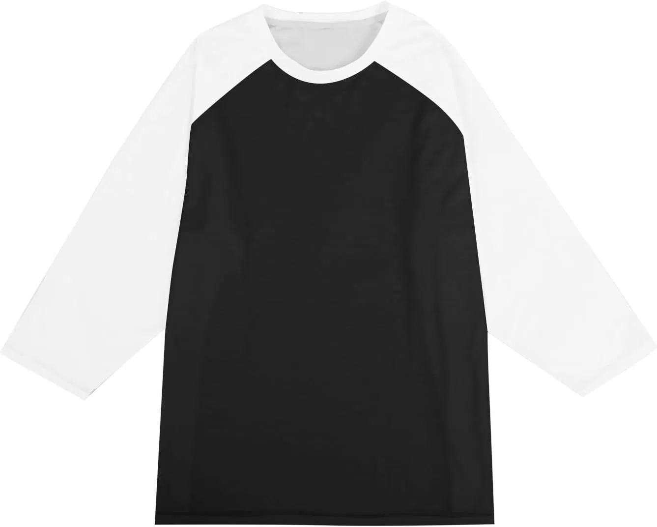 Мужская футболка с 3/4 рукавом блокированного цвета Oversized, Black — фото 4