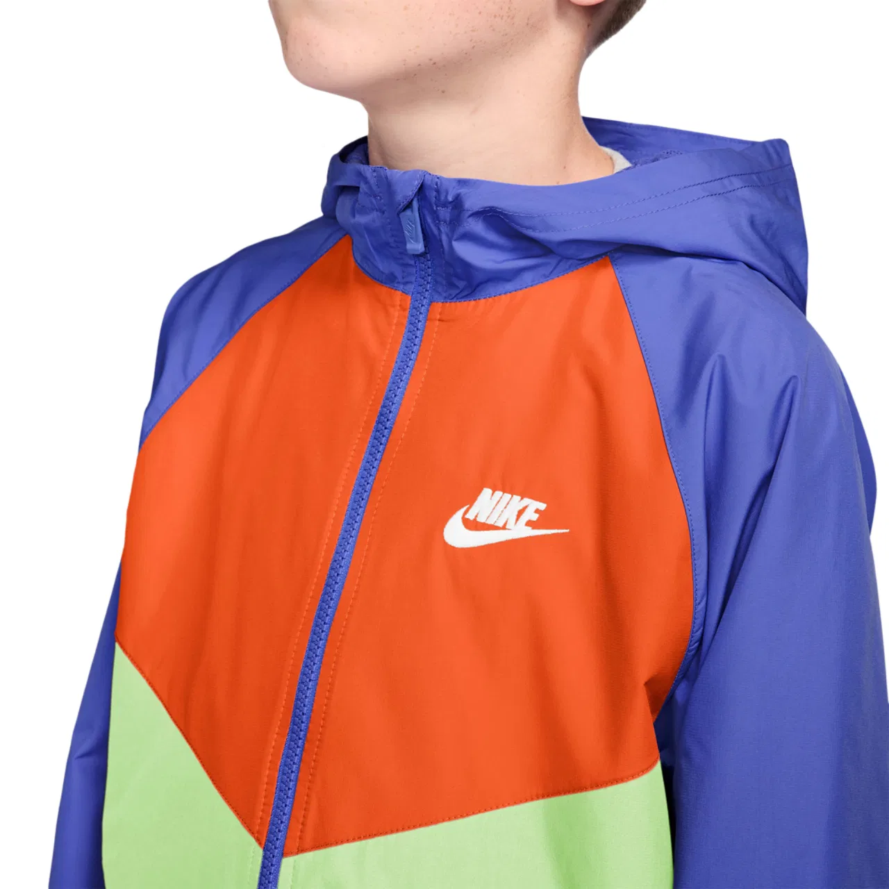 Куртка для мальчиков Windrunner Nike, цвет Sapphire/Volt/Orange — фото 3