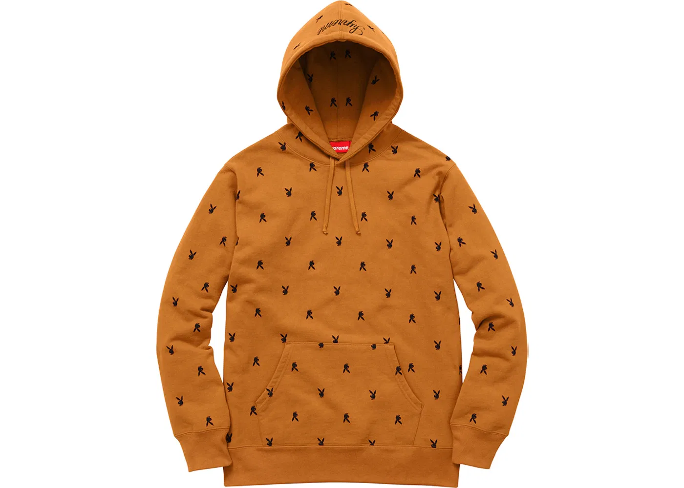 Мужская худи с капюшоном Supreme Sweatshirt, Rust