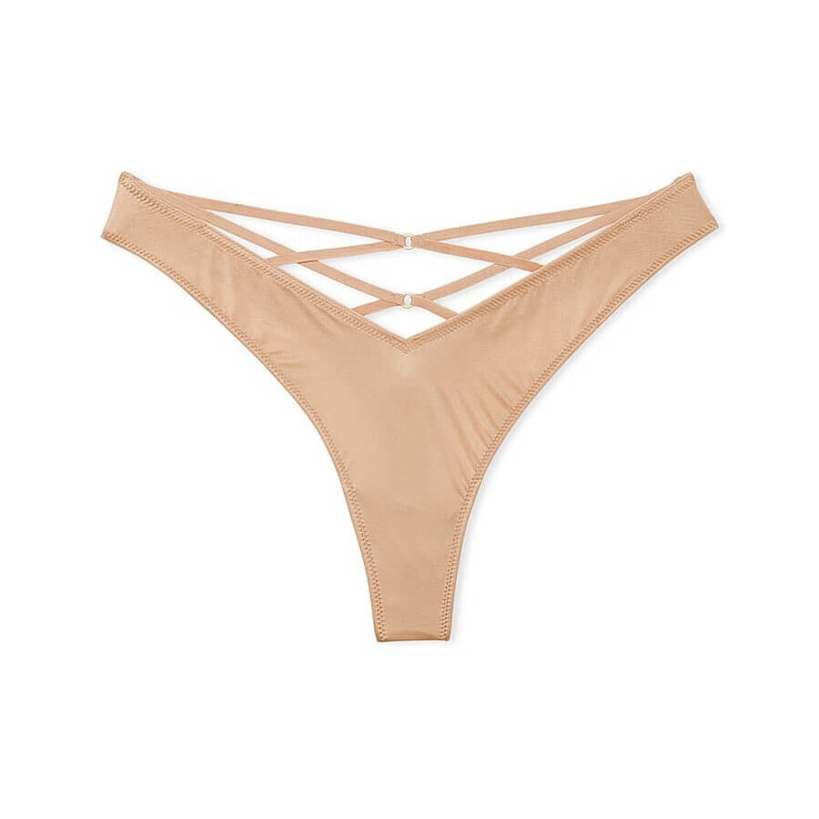 Трусы-стринги Victoria's Secret Very Sexy Strappy-Back High-Leg, бежевый