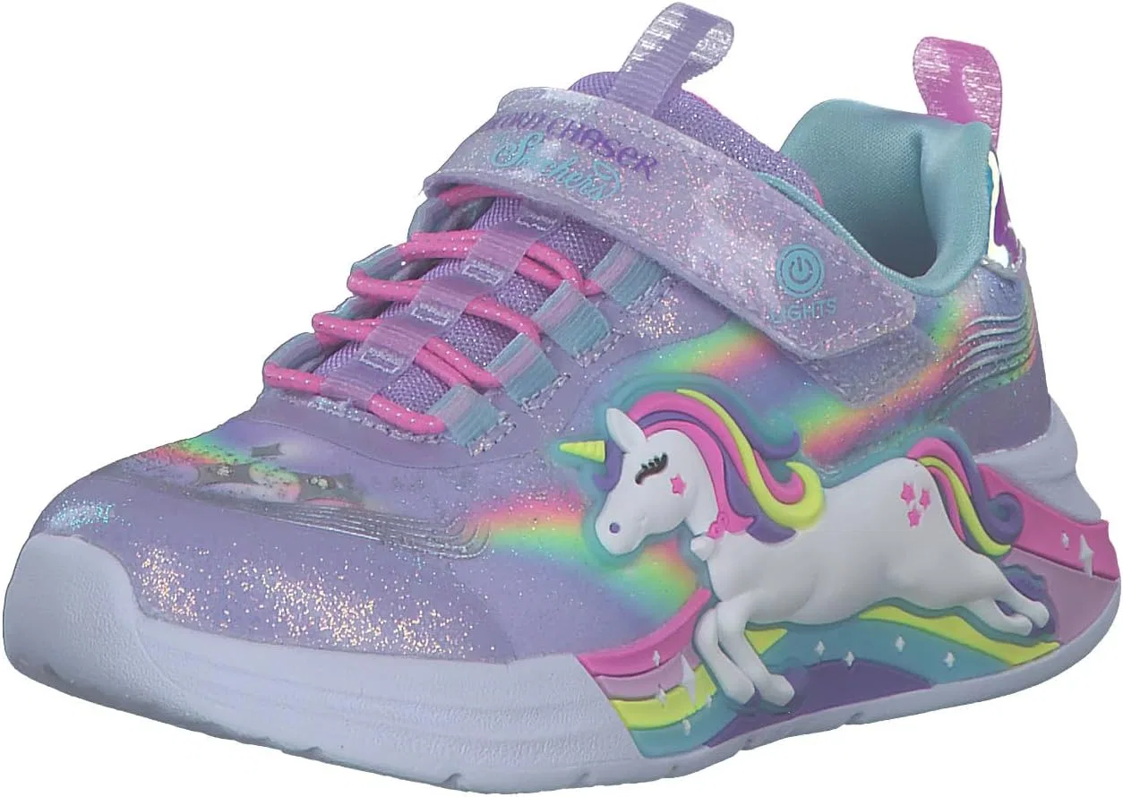 Детские кроссовки для девочек с принтом Unicorn Chaser Skechers, Lavender/Multi