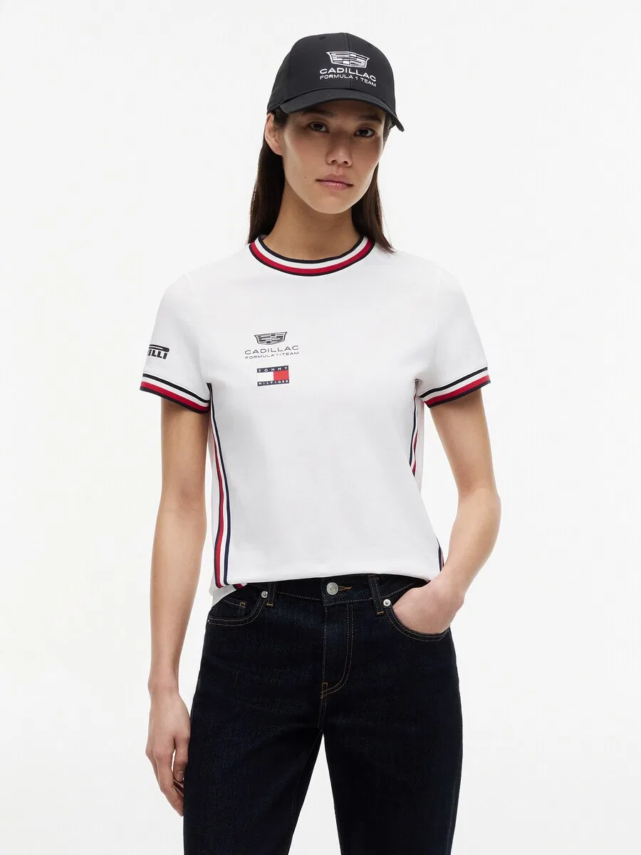 Футболка TOMMY HILFIGER 'TH x CF1' белого цвета — фото 4