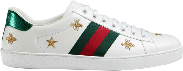 

Кроссовки Gucci Ace Embroidered Bees and Stars, белый