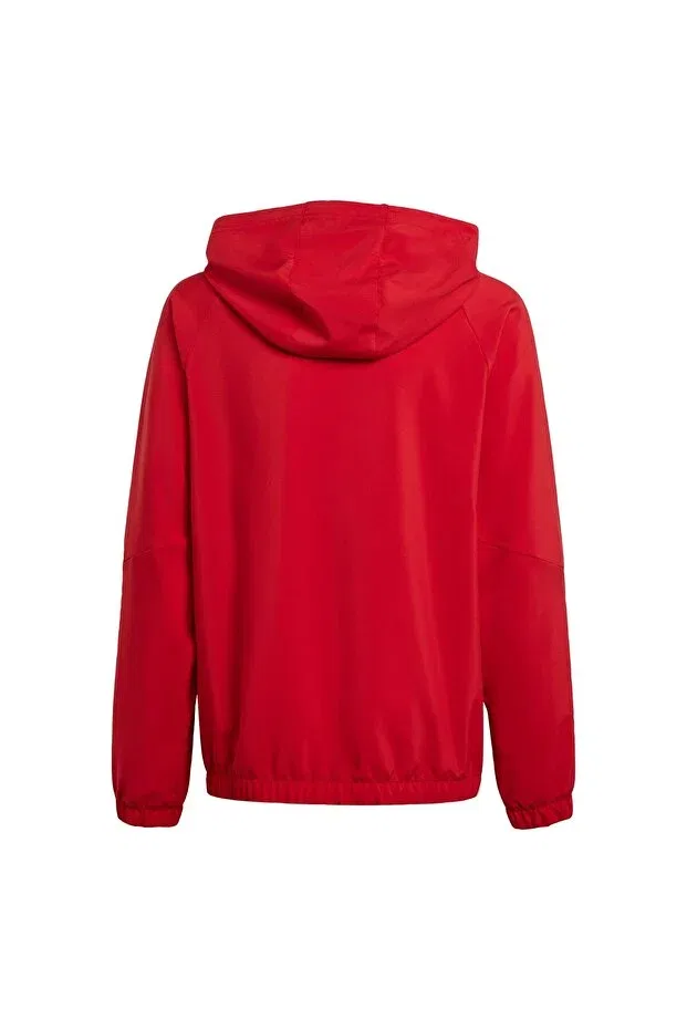 Детская ветровка для девочек с капюшоном Tiro 24 Adidas, Team Power Red 2 / White — фото 4