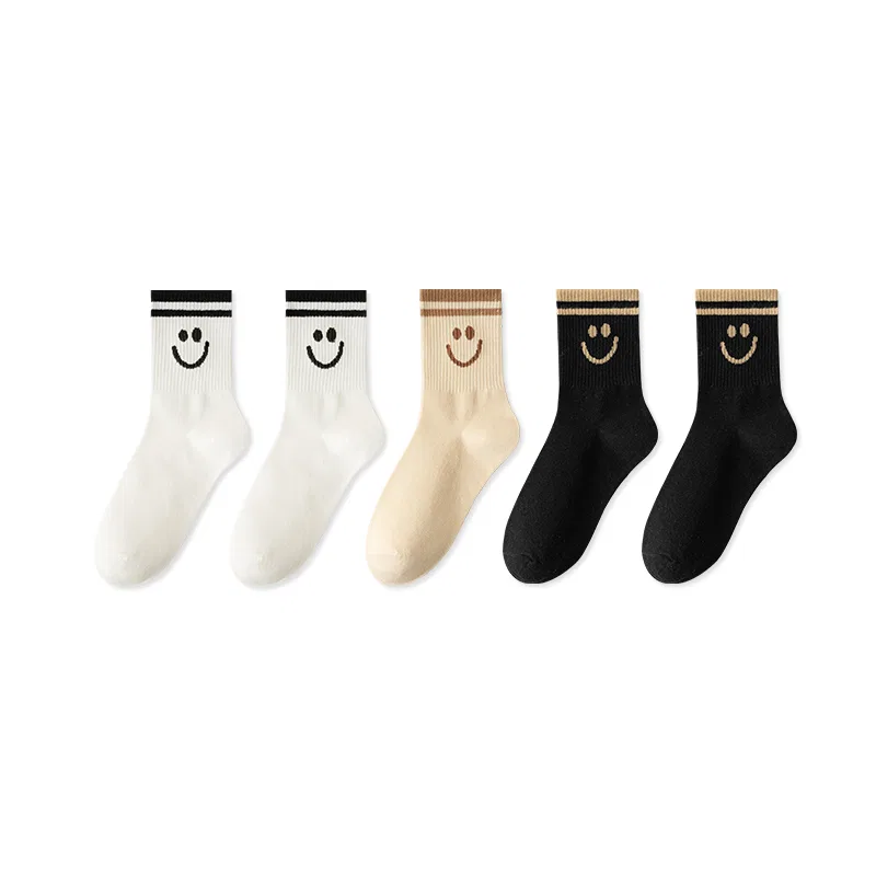 Детские гольфы 5 пар MINISO, Black White Beige