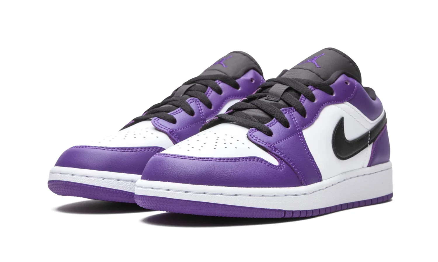 Детские кроссовки для мальчиков с принтом Air Jordan 1 Low NIKE, White Fuchsia Orange Black — фото 2