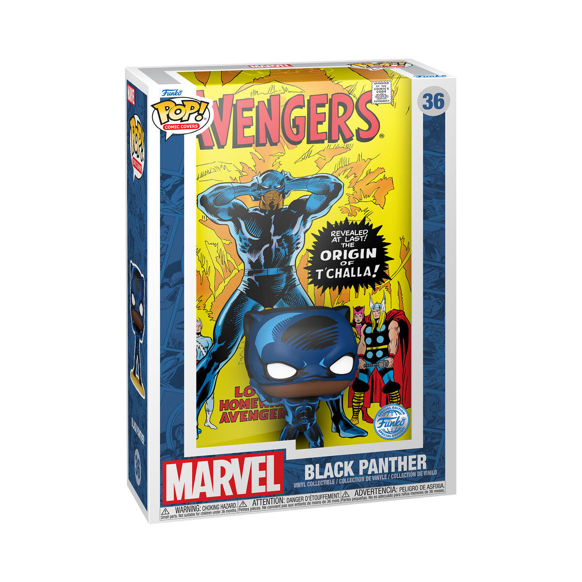 

Funko POP! Обложки комиксов, коллекционная фигурка, Marvel, Black Panther, 36