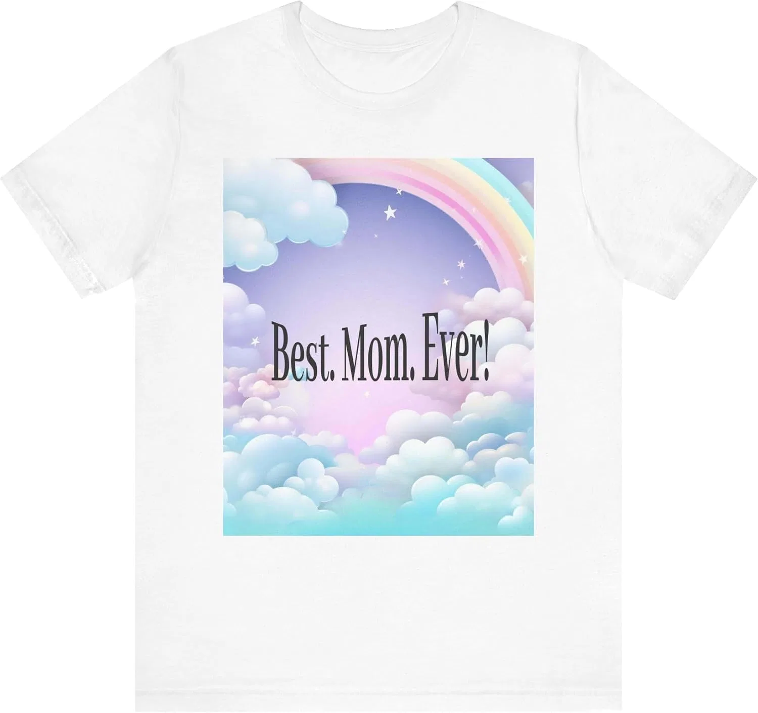 Футболка с принтом Best Mom Ever Bella Canvas, White