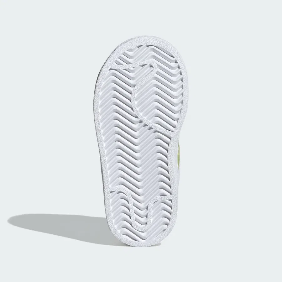 Детские кроссовки с LED-подсветкой Disney Superstar II Comfort Closure adidas, Бело-зеленый — фото 4