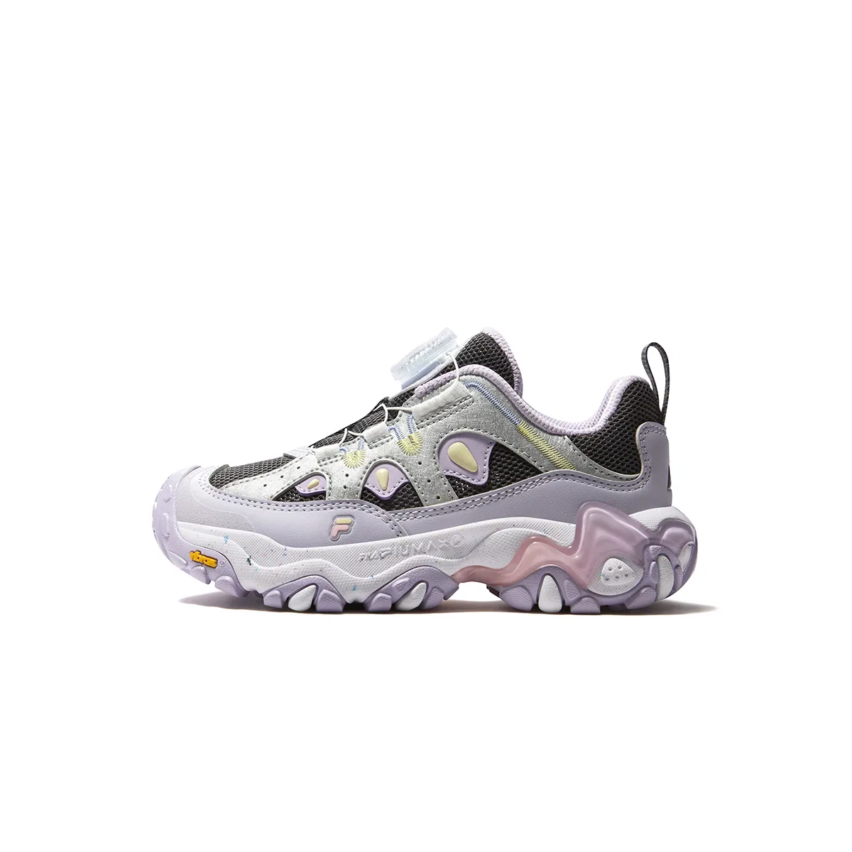 Детские кроссовки для активного отдыха, низкий верх, FILA KIDS, Asphalt Gray/Space Silver