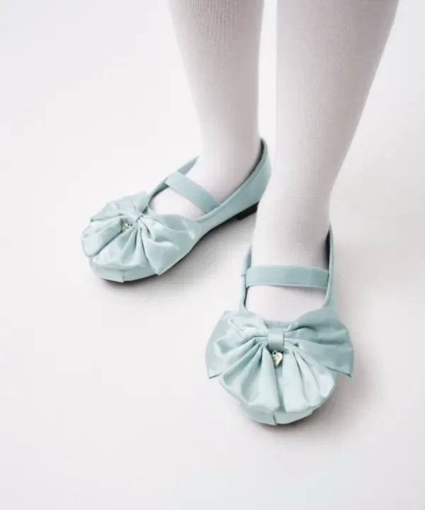 Туфли Мэри Джейн с лентами, light blue, MARITHE KIDS