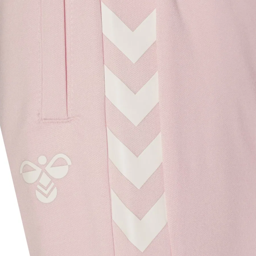 Детские спортивные штаны Essentials с логотипом и шевроном Hummel, Розовый — фото 4
