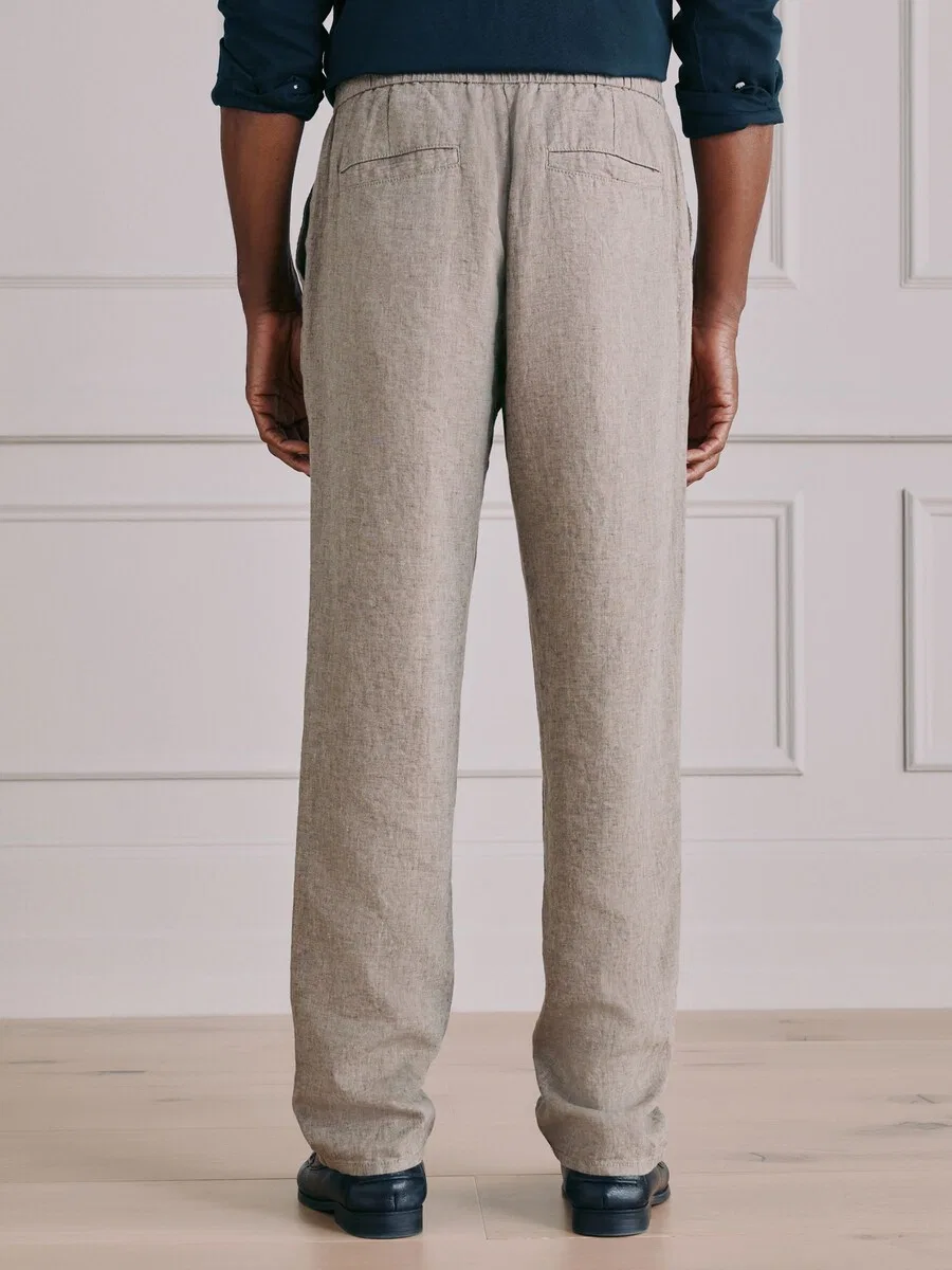 Брюки Next Regular Pants 'Signature' в бежевом цвете с пятнистым рисунком — фото 4