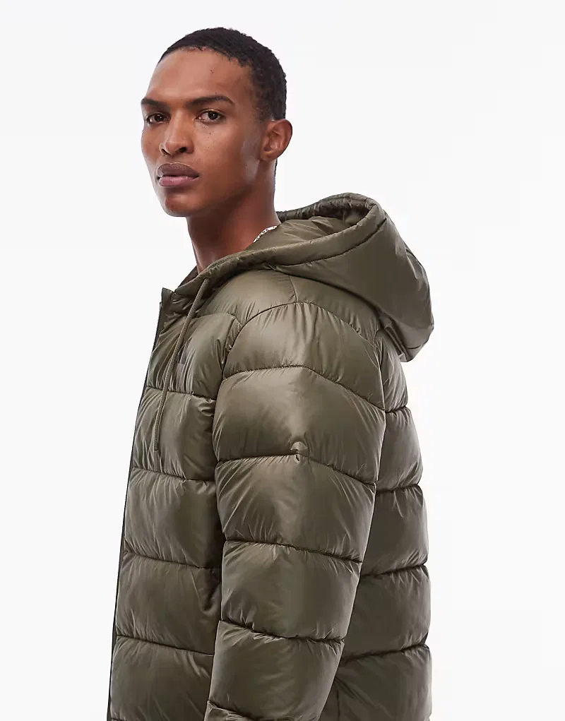 Пуховая куртка Adidas Originals, хаки — фото 4
