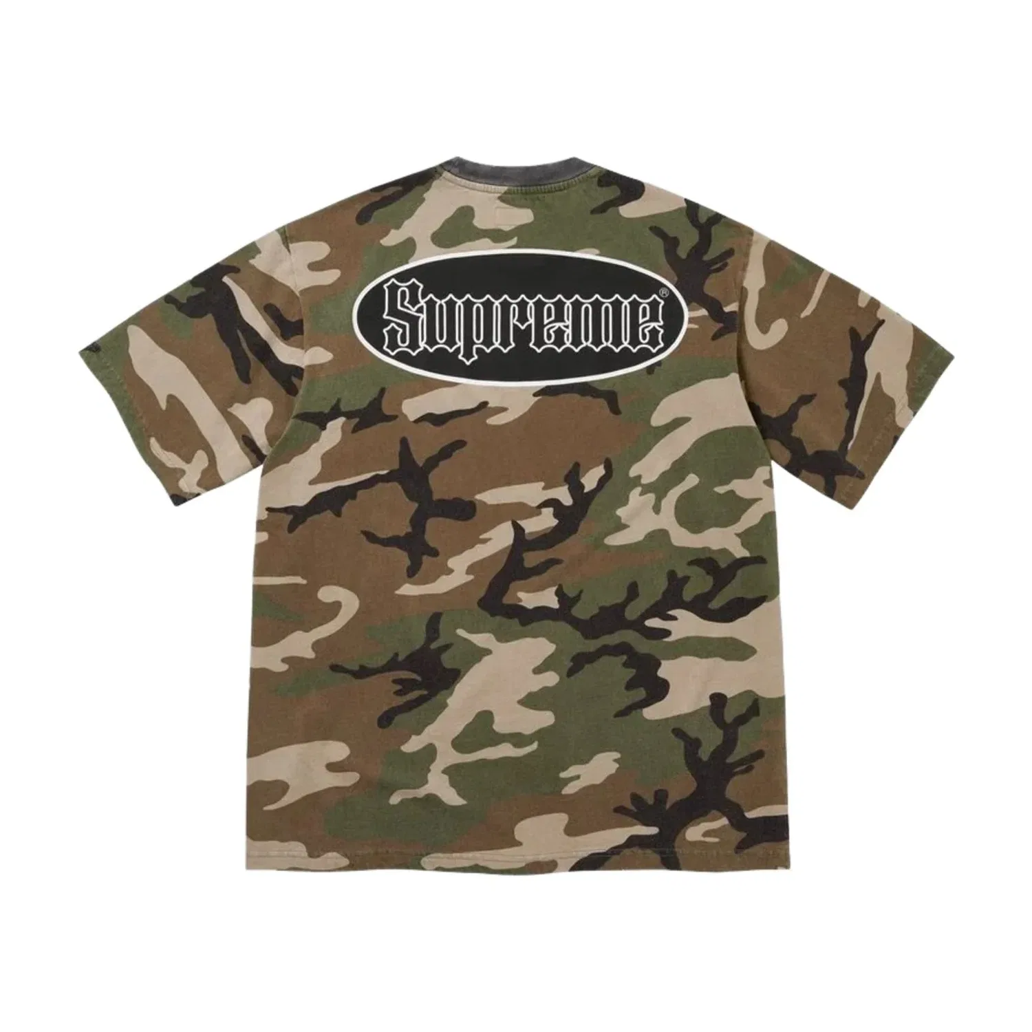 Мужская футболка FW26 Cracked Pocket S/S T-Shirt 'Woodland Camo' Supreme, Woodland Camo — фото 2