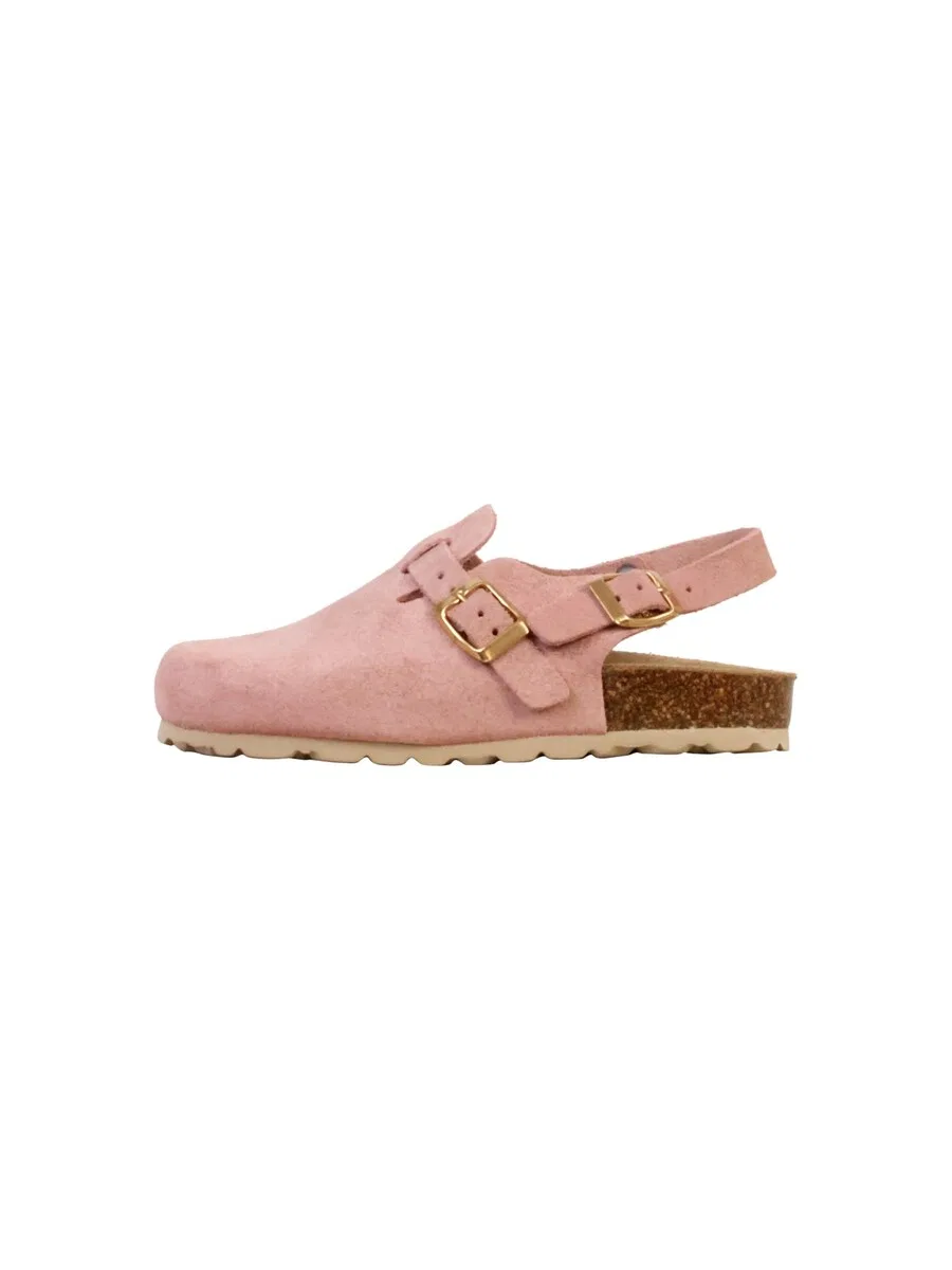 Тапочки The Divine Factory 'Kinder-Pantolette aus Leder Noga Boreali BS Edge' в цвете Rose