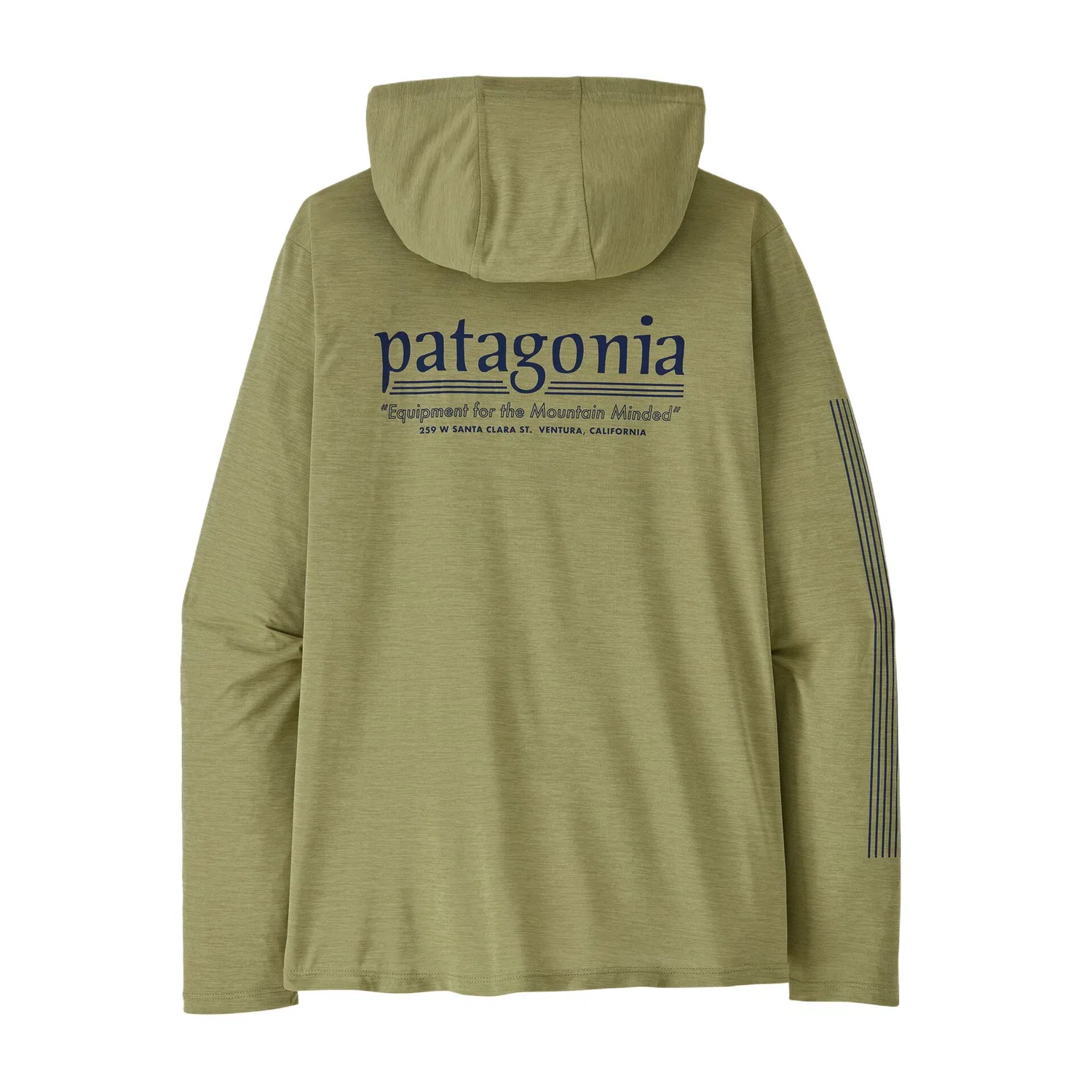 Женская футболка с капюшоном быстросохнущая Patagonia Capilene Quick Dry, Eucalyptus Green/GGNX