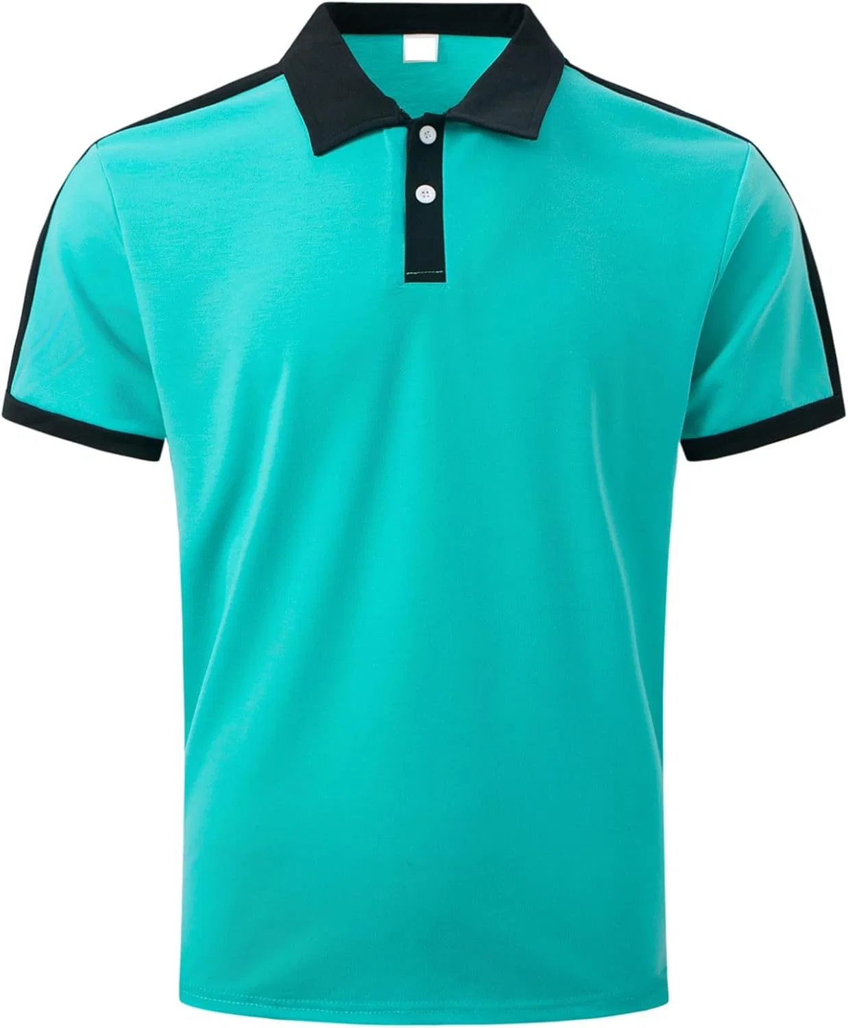 Мужская slim-fit футболка с лацкан-воротником Golf, Green