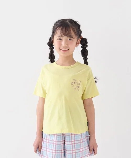Детская футболка с принтом, модель Round Hem GITA, Light Yellow