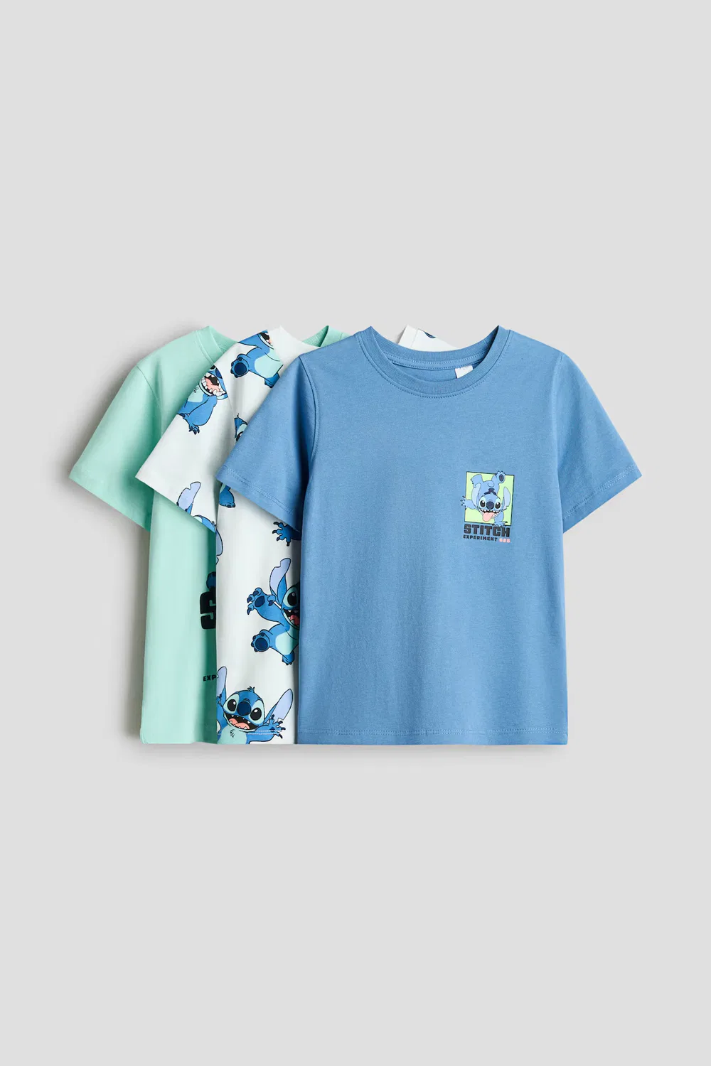 Набор из 3 футболок с принтом H&M, Blau/Lilo & Stitch