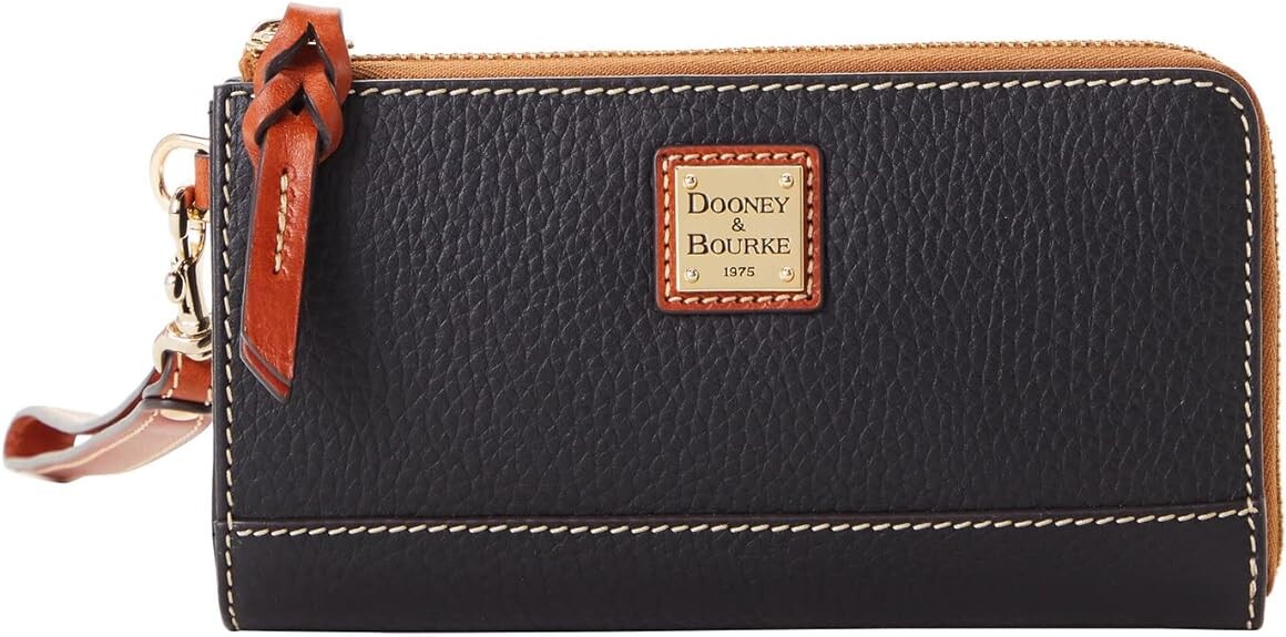 

Сумка Dooney & Bourke, ремешок на молнии с отделкой Pebble Grain, черный