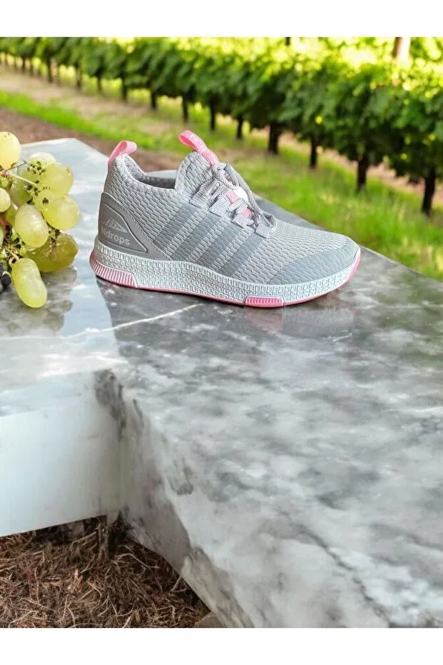 Детские кроссовки для девочек текстильные N'Drops, Gray Pink