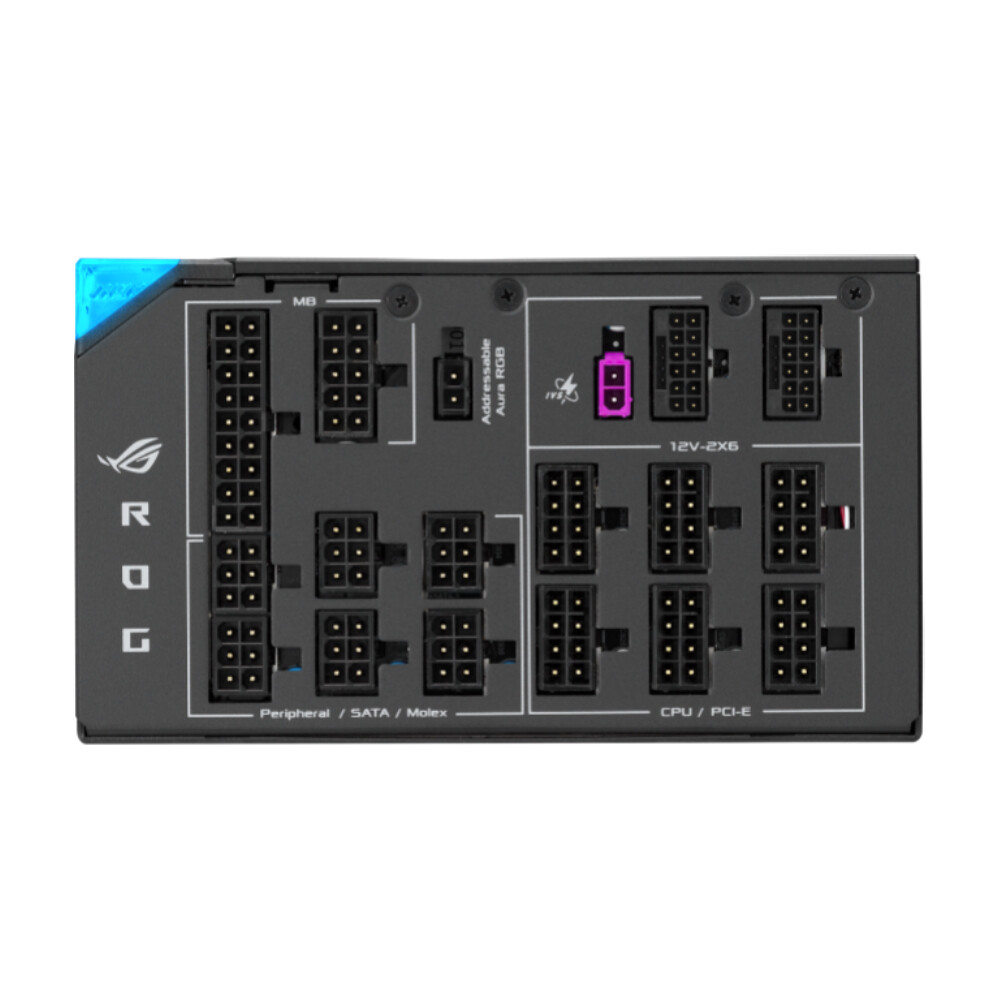 Блок питания ASUS ROG THOR 1600W Titanium III, 80 Plus Titanium, 1600 Вт, чёрный — фото 3