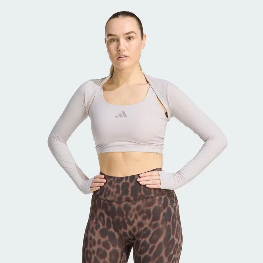 Тренировочный болеро с длинным рукавом Performance KD2217 Primelift Essentials Workout Contour Shrug adidas, Фиолетовый