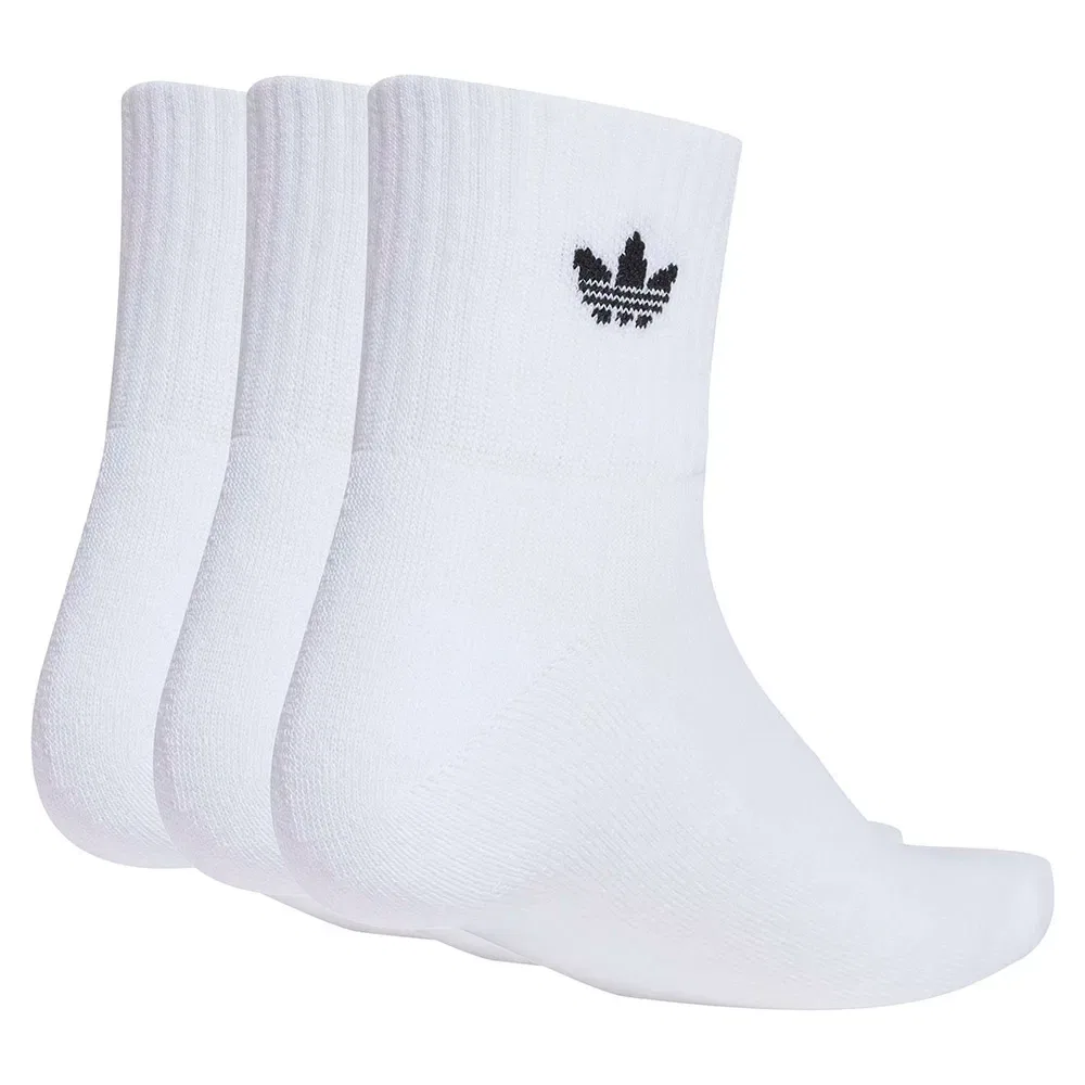Носки средней высоты 3 пары Adidas Originals, белый — фото 2