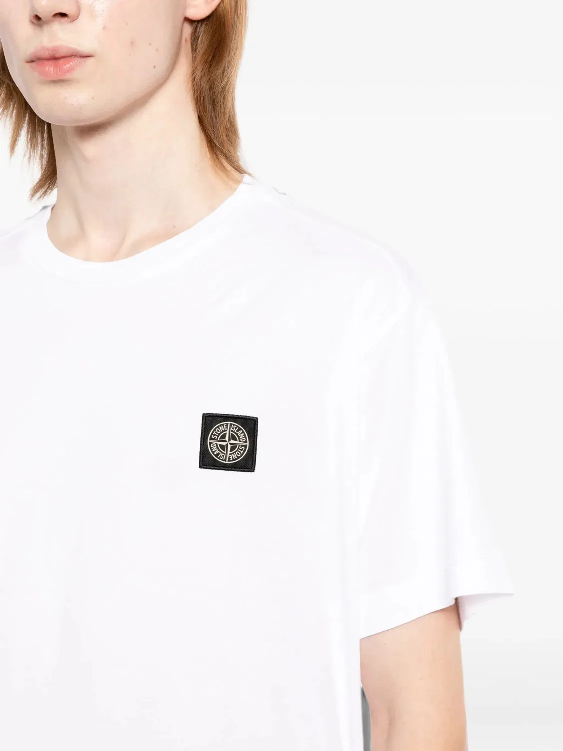 Футболка с логотипом в виде компаса Stone Island, белый — фото 2