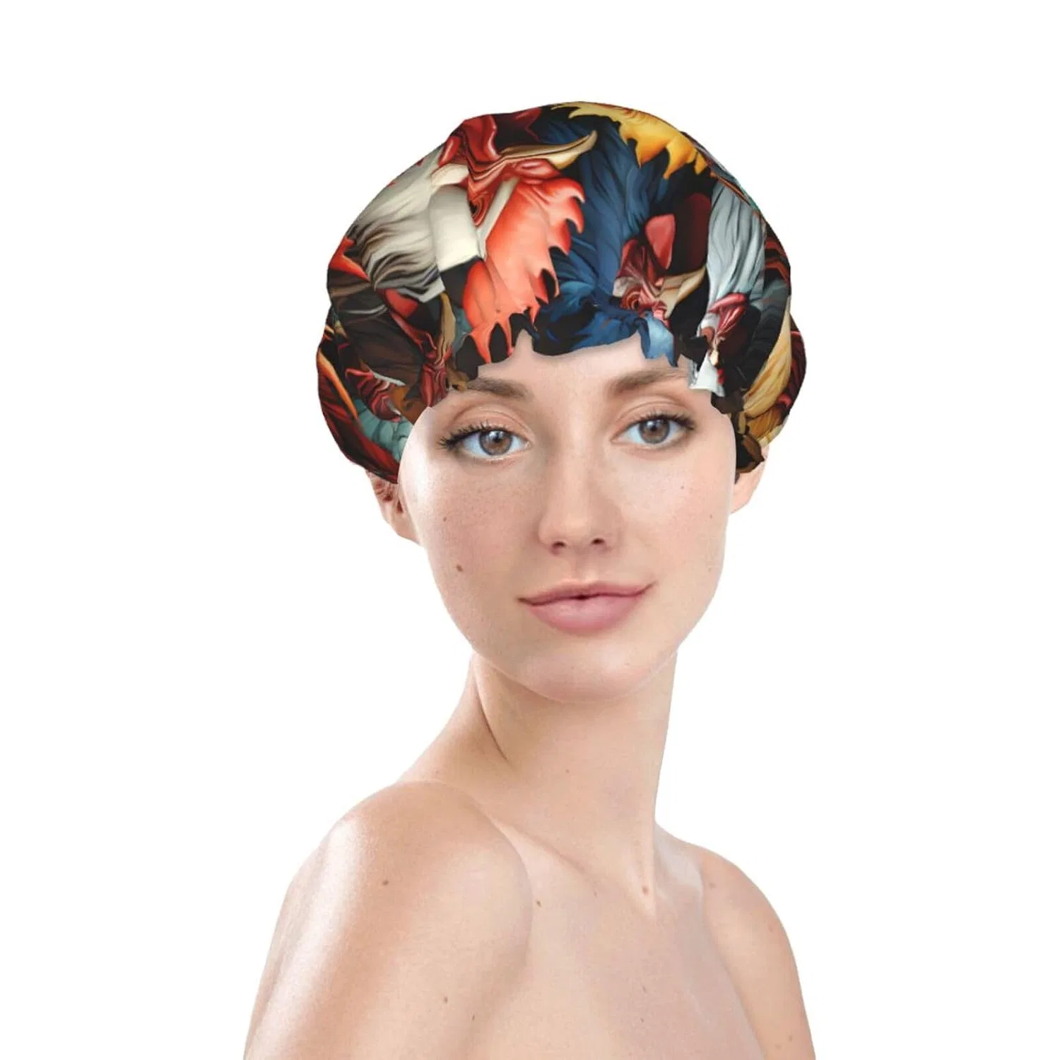 Шапочка для душа Double Layer Waterproof, Reusable, Oudrspo, One Size, AS PIC — фото 2