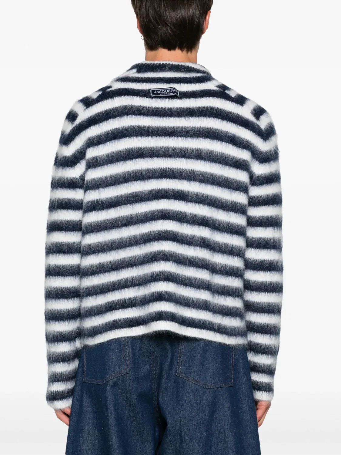 Свитер Le Pull Marina Jacquemus, темно-синий/белый — фото 3