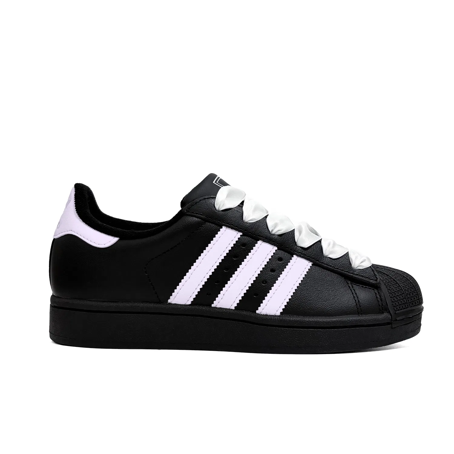 Детские кеды из кожи с ракушечным мысом Superstar 2 Adidas Originals, Black — фото 3