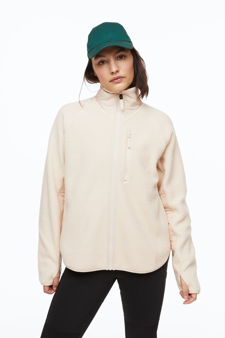 

Спортивная куртка Тедди H&M, светло-бежевый