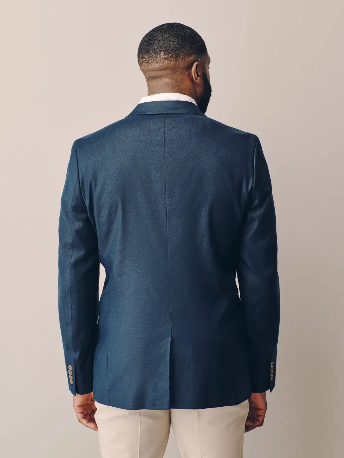 Деловой пиджак Next Slim fit N. Premium темно-синего цвета — фото 4