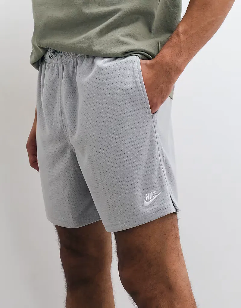 Шорты из сетки Club Nike, светло-серый — фото 4