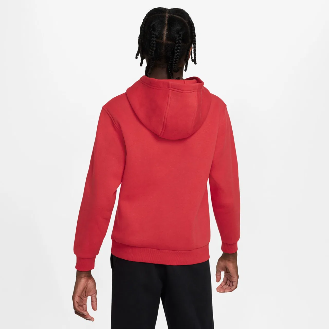 Детское худи для мальчиков из футера Nike NSW Club HBR Fleece, University Red/White — фото 3