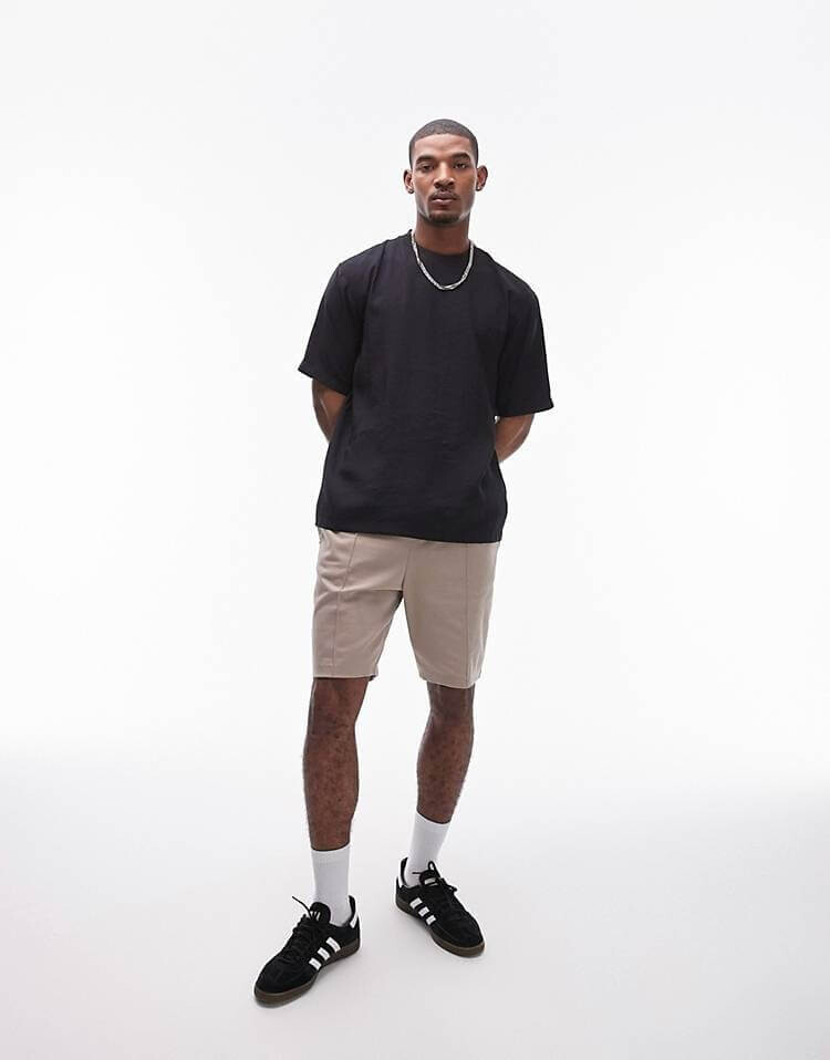 

Футболка Topman Oversized Woven With Mid-Length Sleeves, черный