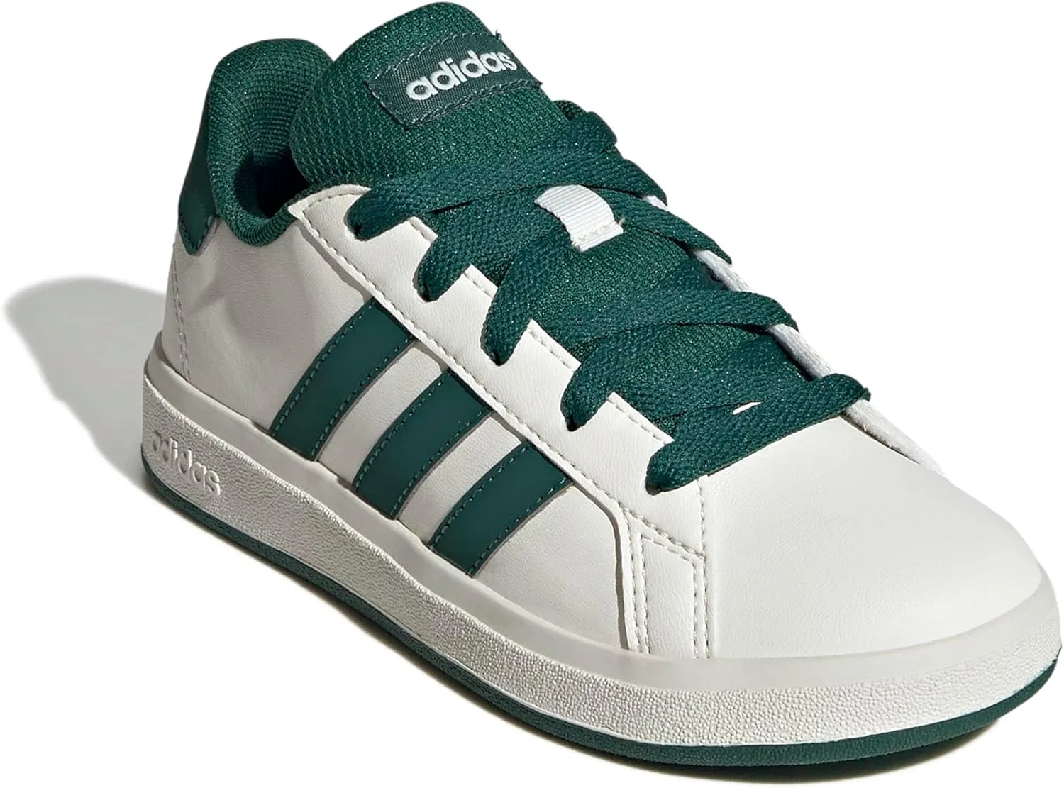 Теннисные кроссовки унисекс Kinder Grand Court Lifestyle на шнуровке, теннисные кроссовки adidas, кремовый — фото 4