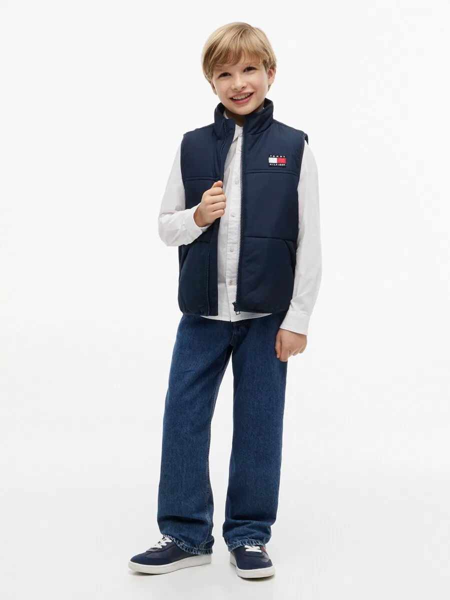 Жилет TOMMY HILFIGER из рипстопа, цвет морской синий — фото 4