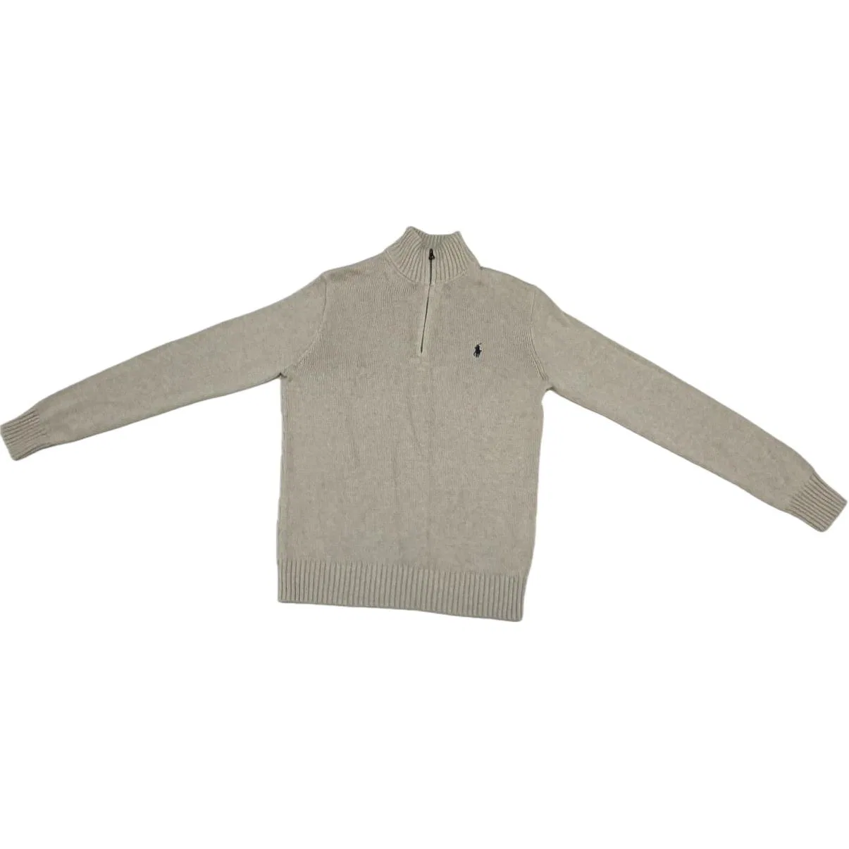Мужской свитер с полугольфом прямого кроя Cream Polo Ralph Lauren, Cream