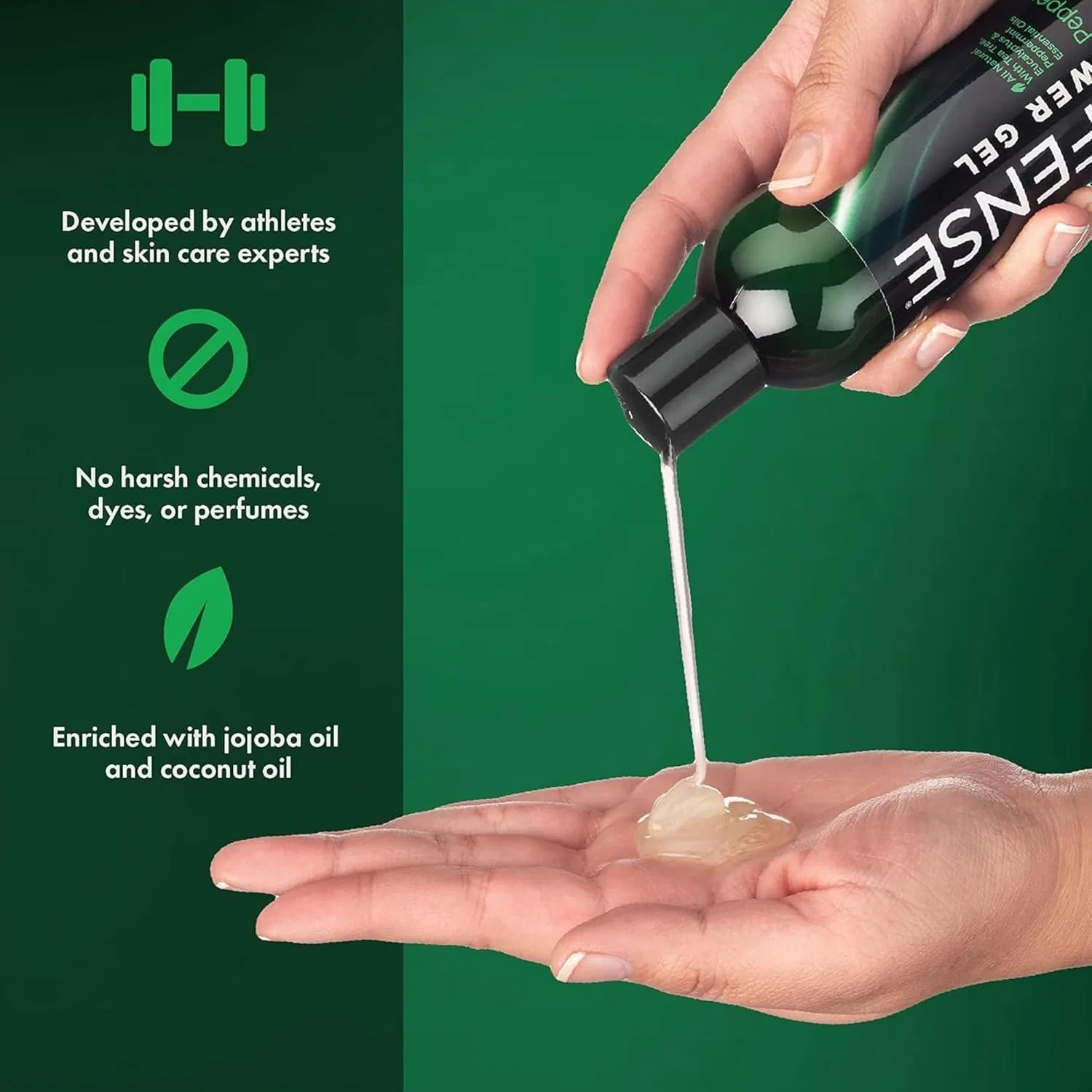 Гель для душа Peppermint Body Wash, Defense Soap, набор 2 шт, 473 мл — фото 4