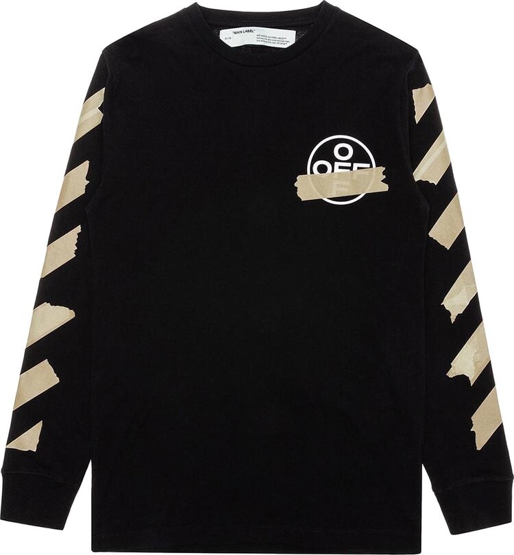 

Футболка Off-White Tape Arrows Long Sleeve T-Shirt 'Black', черный