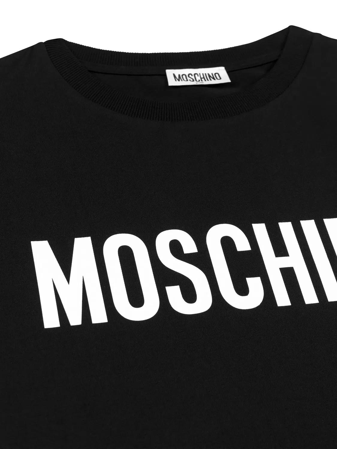 Платье с логотипом и коротким рукавом Moschino, черный — фото 2