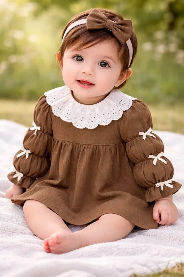 Детский комплект для девочек хлопковый Bebekyol, Brown