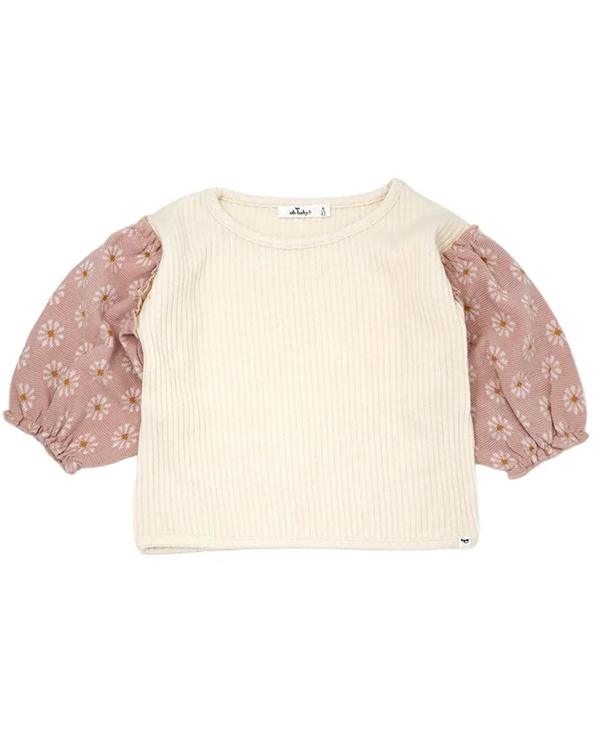 Детская блузка для девочек с длинным рукавом Nellie Sweater Knit oh baby!, White