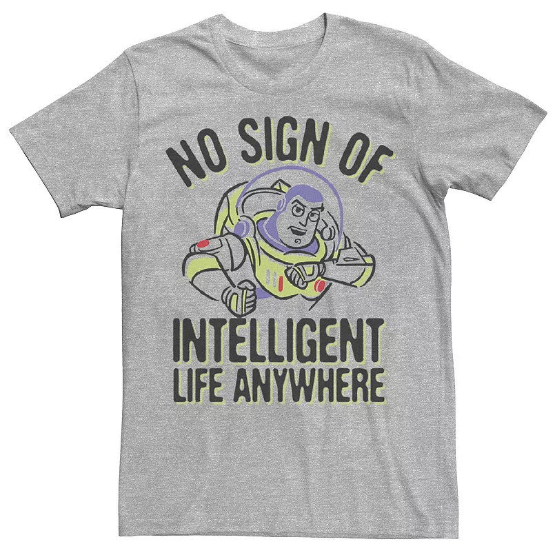 

Футболка Disney/Pixar's Toy Story Buzz Lightyear Men's No Intelligent Life Tee, серый