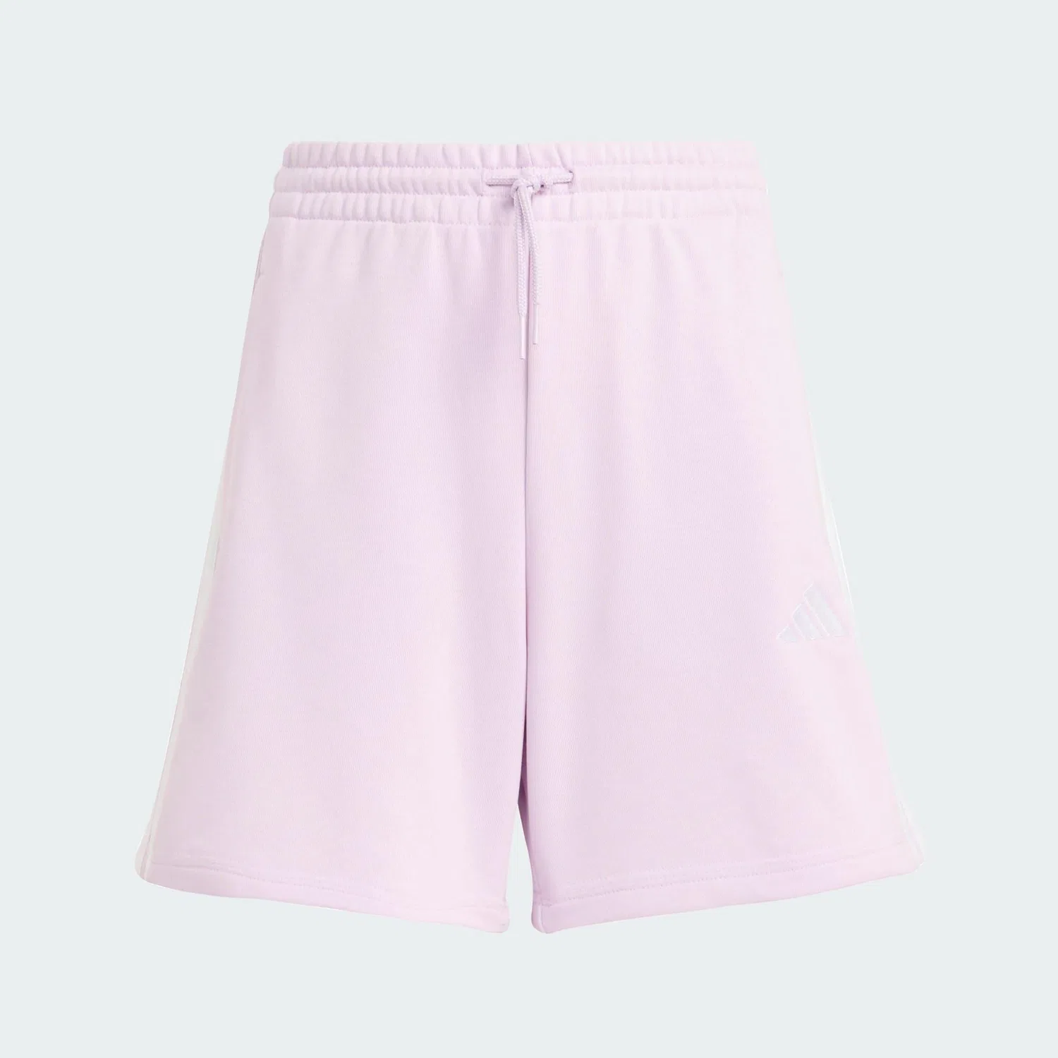 Детские шорты из футера Essentials Shorts Adidas, Helllila Weiss — фото 2